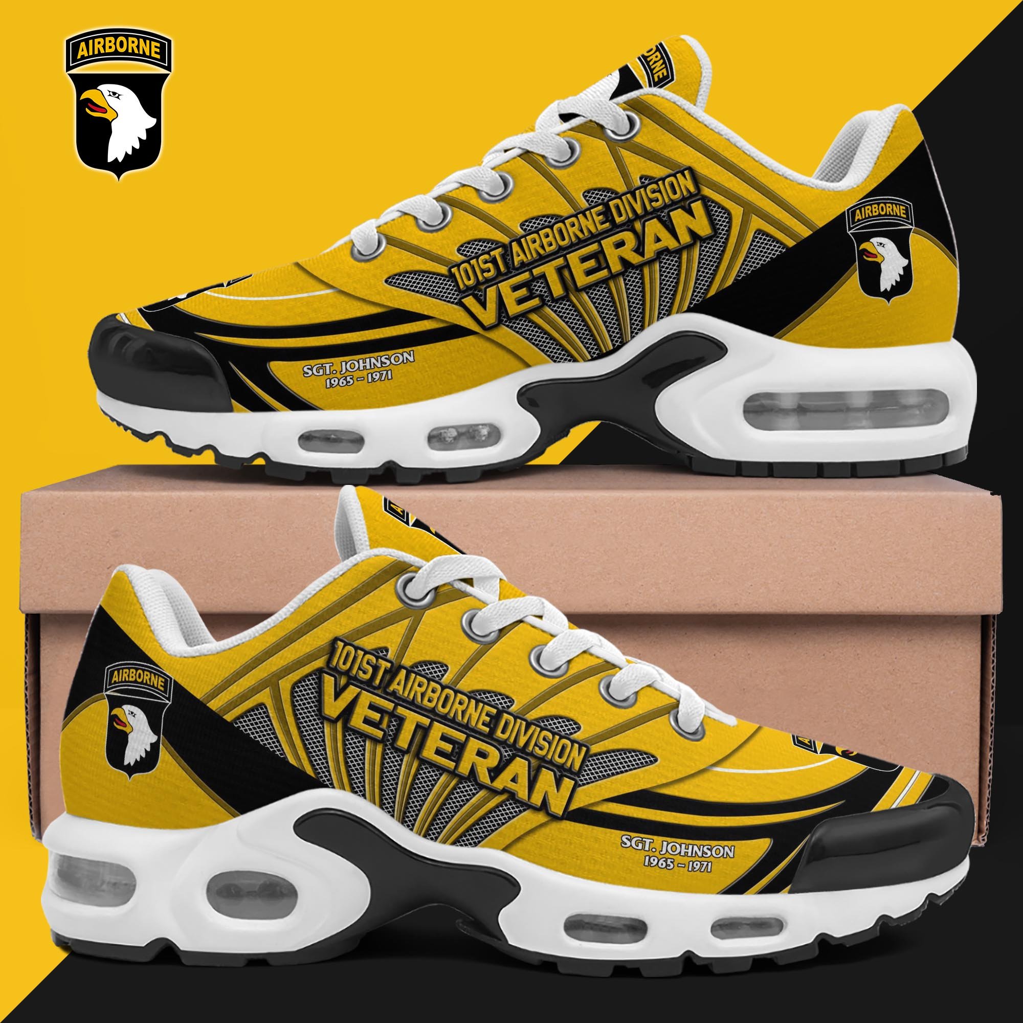 101St Airborne Division TN Shoes Custom Name And Year, Military Shoes, Military Gifts PH406