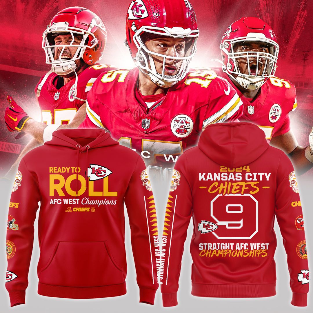 AFC WEST CHAMPIONS Kansas City Chiefs Hoodie 