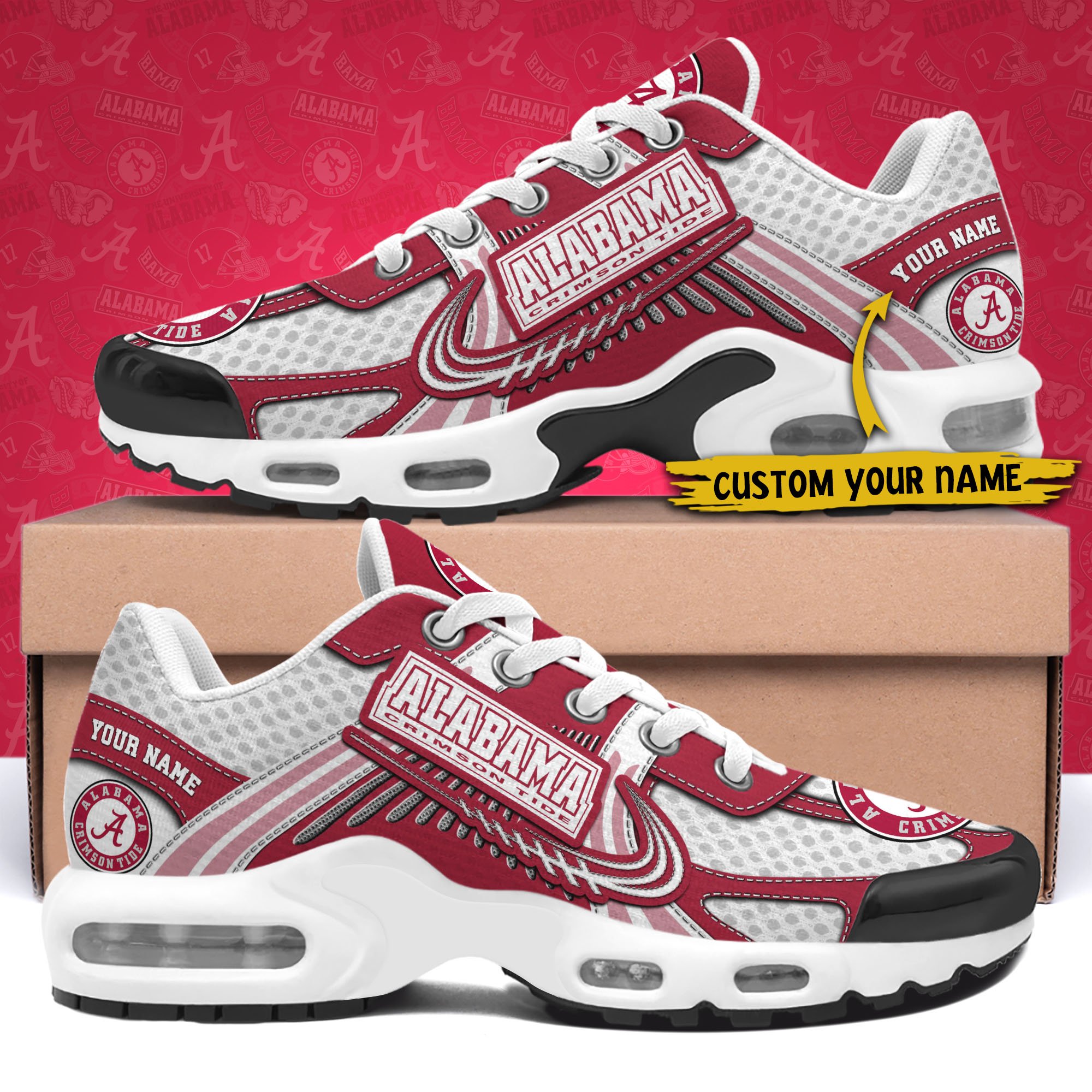 Alabama Crimson Tide TN Shoes Custom Your Name, Sport Shoes