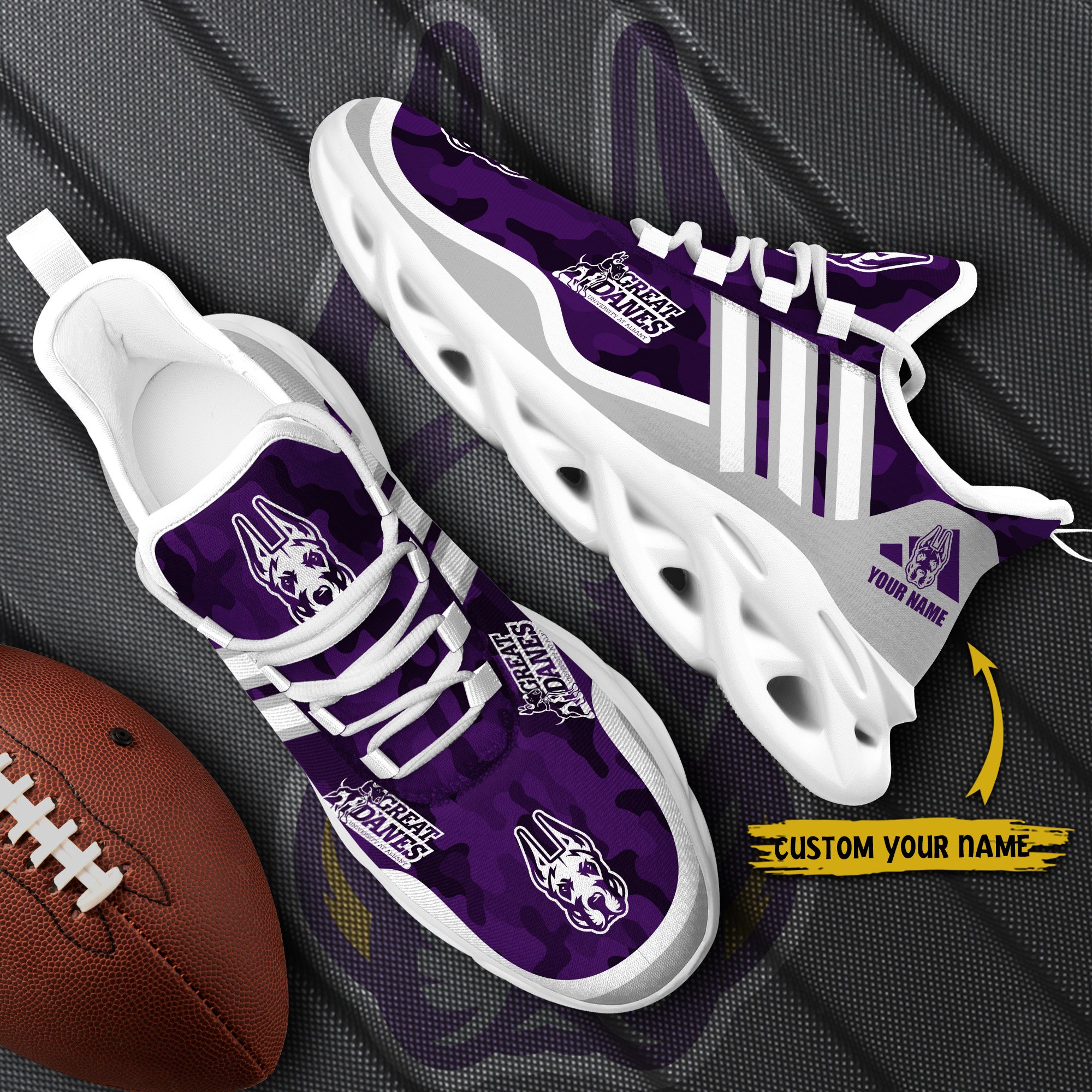 Albany Great Danes Black Max Soul Shoes 2025 Versions Custom Name 466