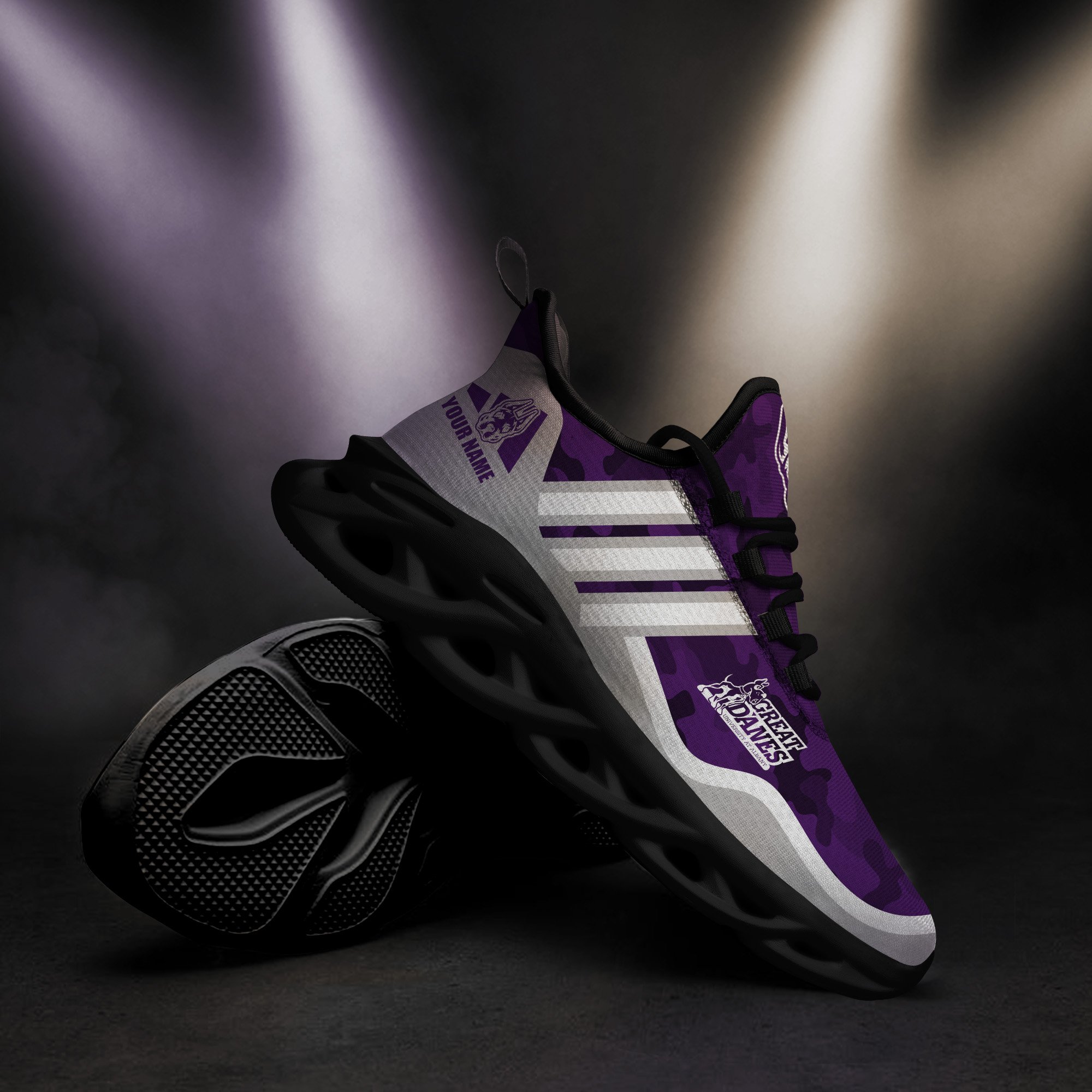 Albany Great Danes Black Max Soul Shoes 2025 Versions Custom Name 466