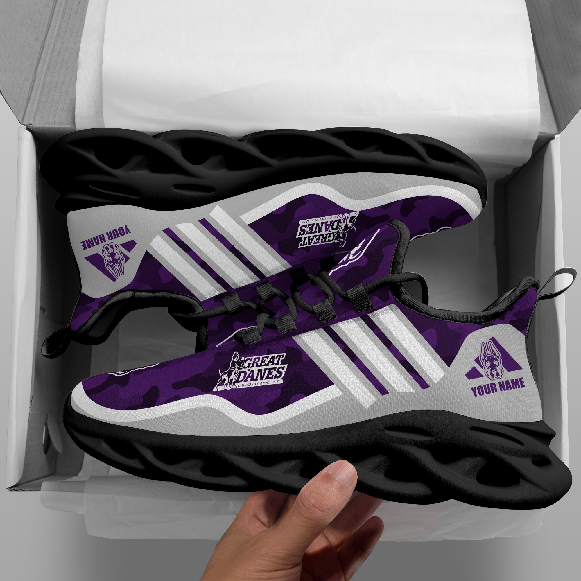 Albany Great Danes Black Max Soul Shoes 2025 Versions Custom Name 466