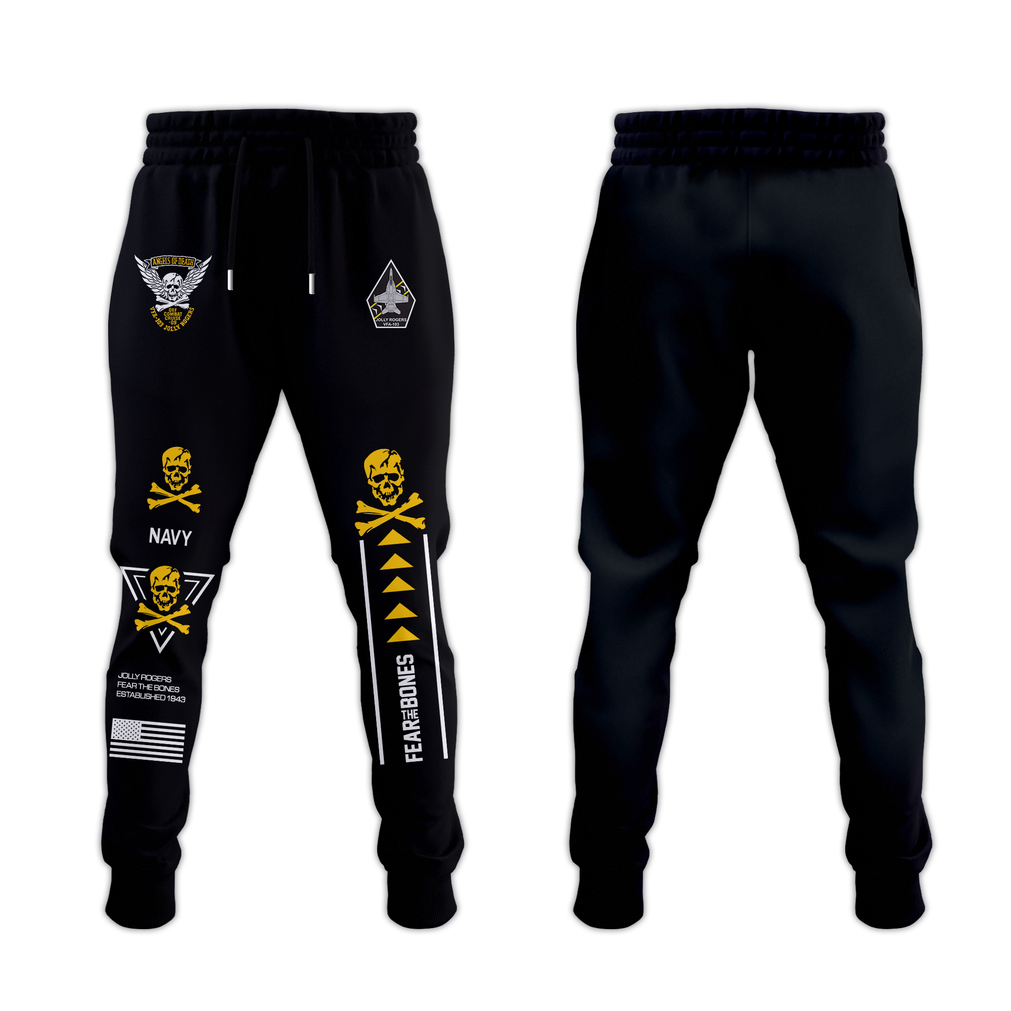 Angel Of Death Jolly Rogers Navy Midshipmen Hoodie 