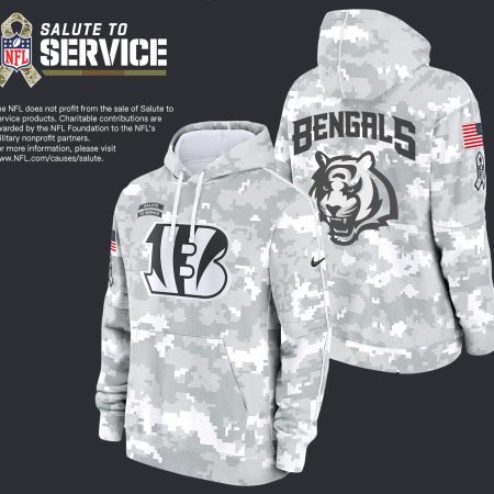 Arctic Camo Cincinnati Bengals Salute To Service Performance Hoodie 