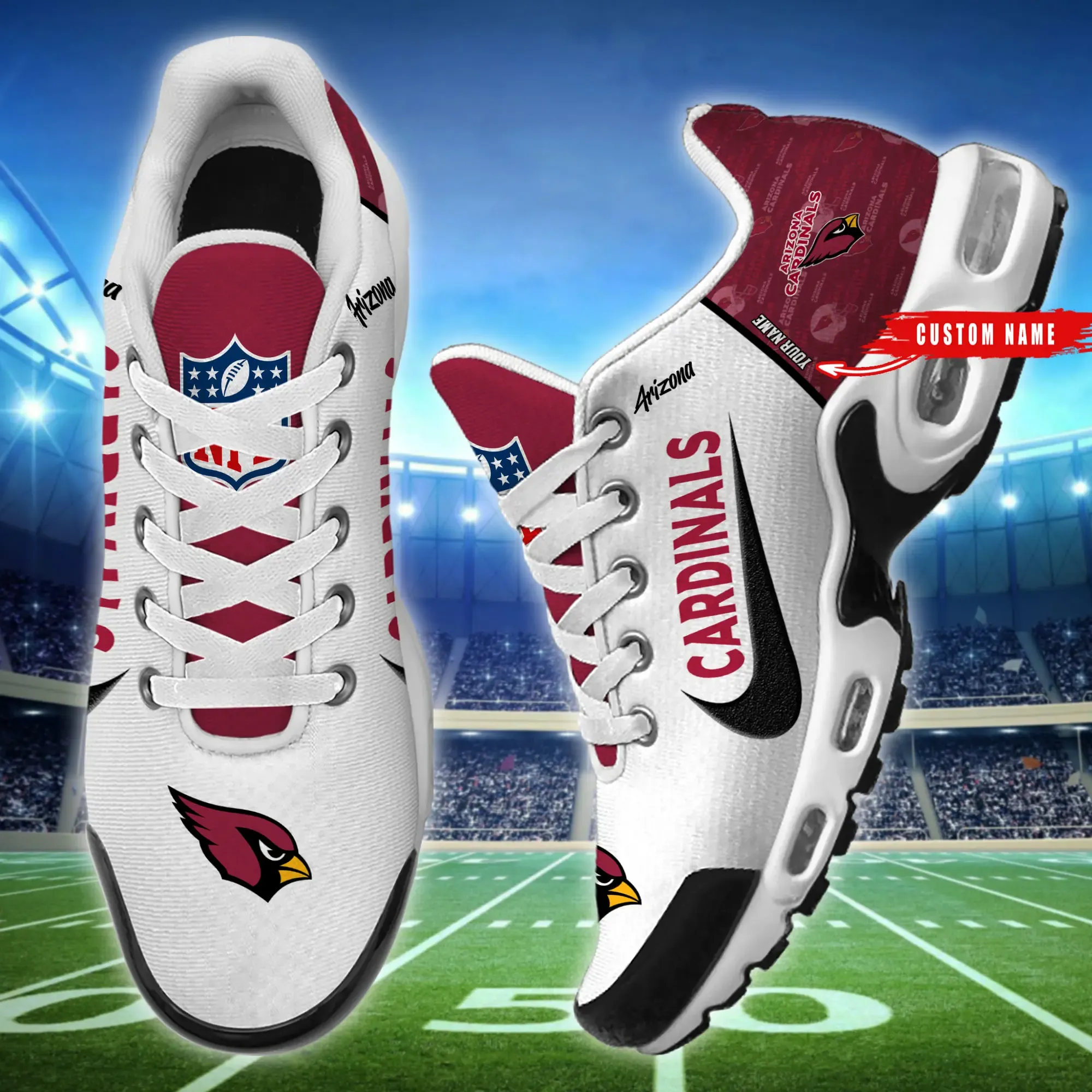 Arizona Cardinals Personalized New Air Max Plus TN Shoes Air Cushion Sneaker 332XK-6727