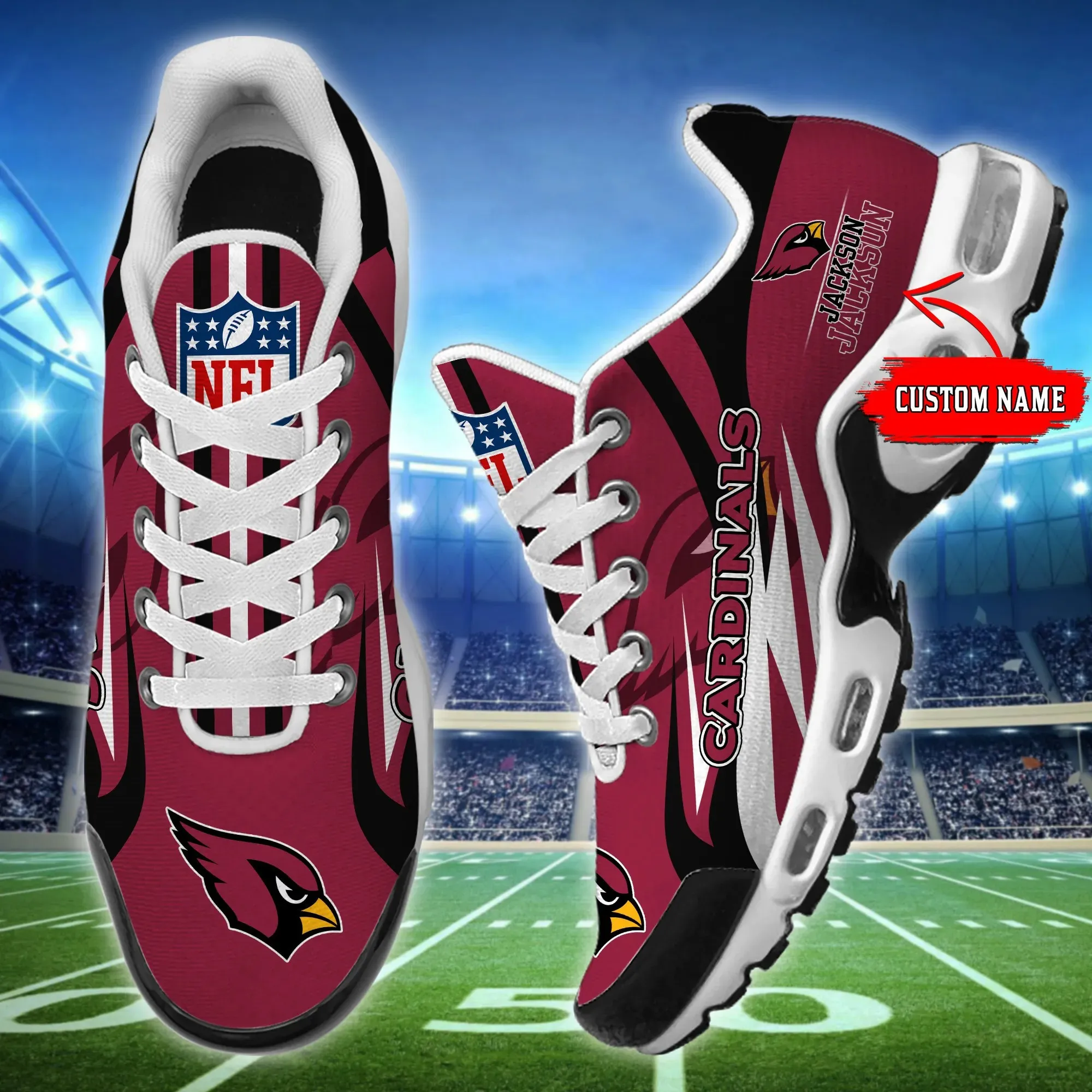 Arizona Cardinals Personalized New Air Max Plus TN Shoes Air Cushion Sneaker 918IF-3762