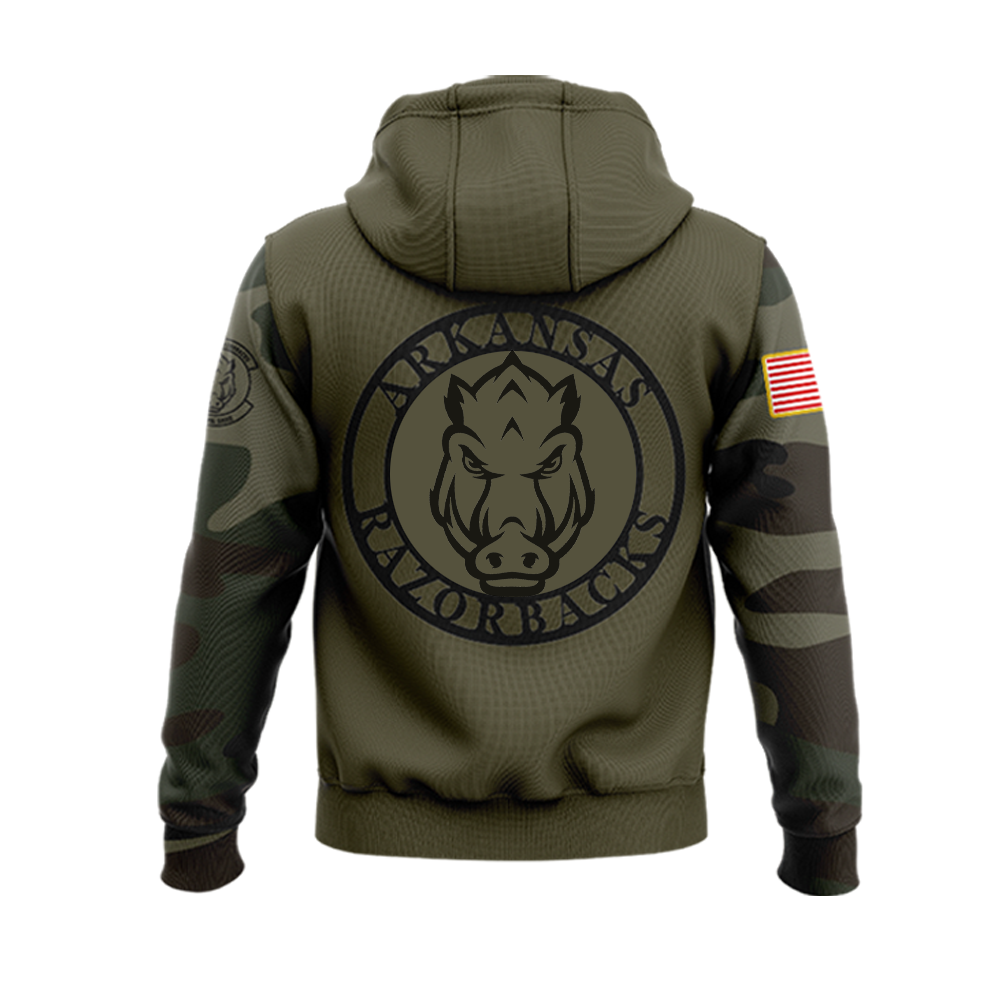 Arkansas Razorback Football Camo 2023 Hoodie 