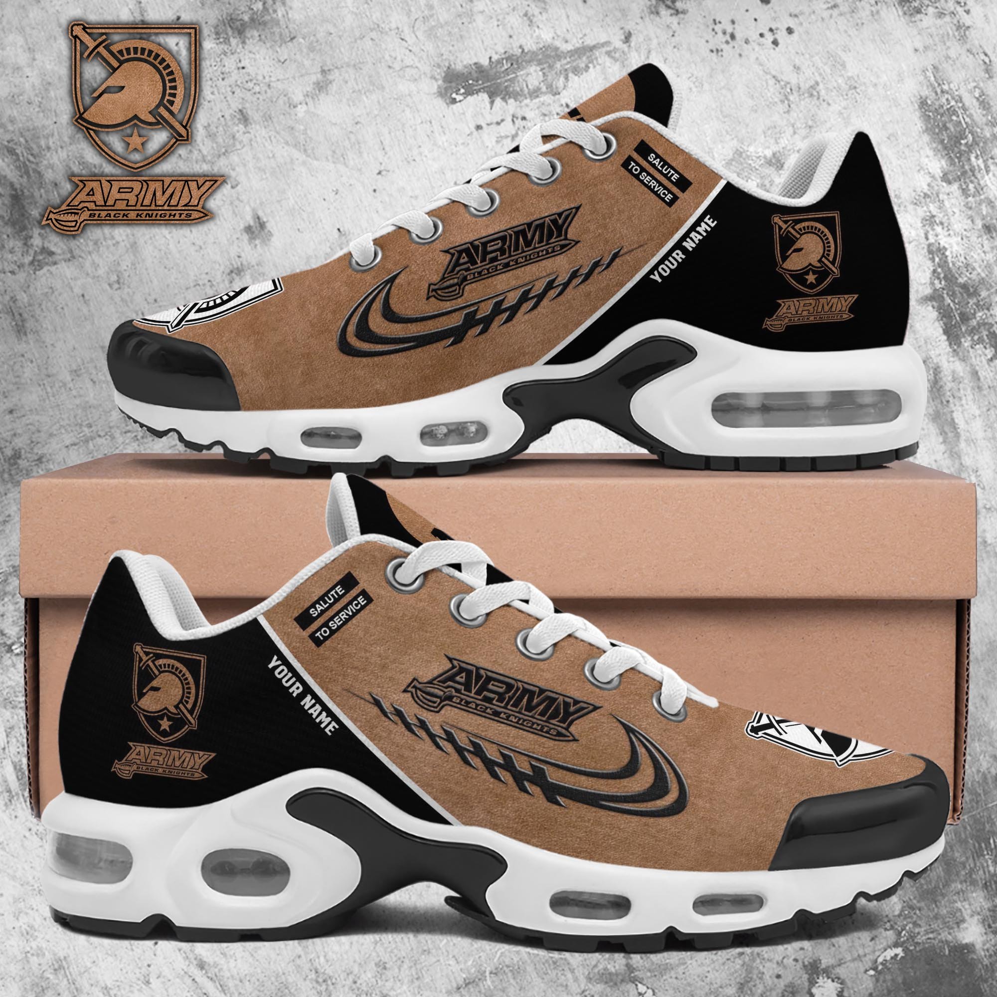 Army Black Knights TN Shoes 2025 Version Custom Name, Shoes For Football Fans, Fan Gifts PH637