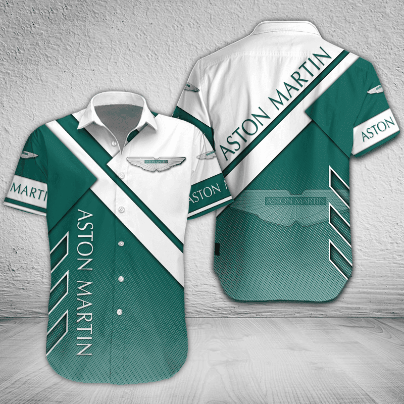 Aston-Martin Button Shirt Custom Name, Multicolor 