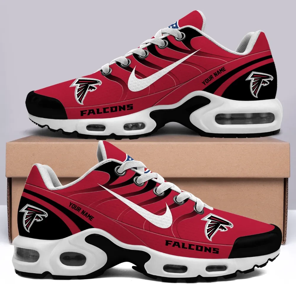 Atlanta Falcons Personalized Name Team Mix Colors V3 TN Air Max Shoes Air Cushion Sneakers