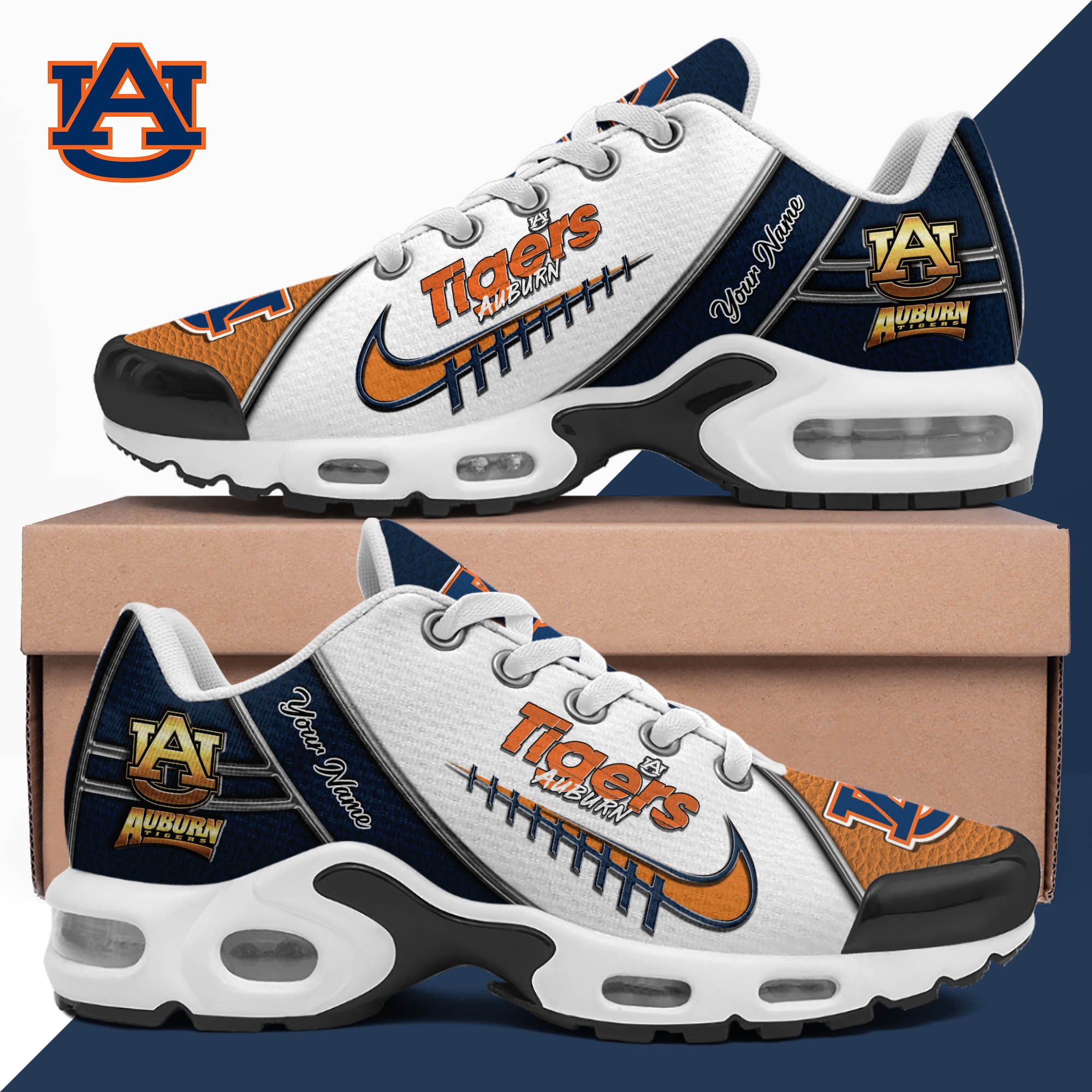Auburn Tigers TN Shoes 2025 Version Custom Your Name, Football Team Shoes 516