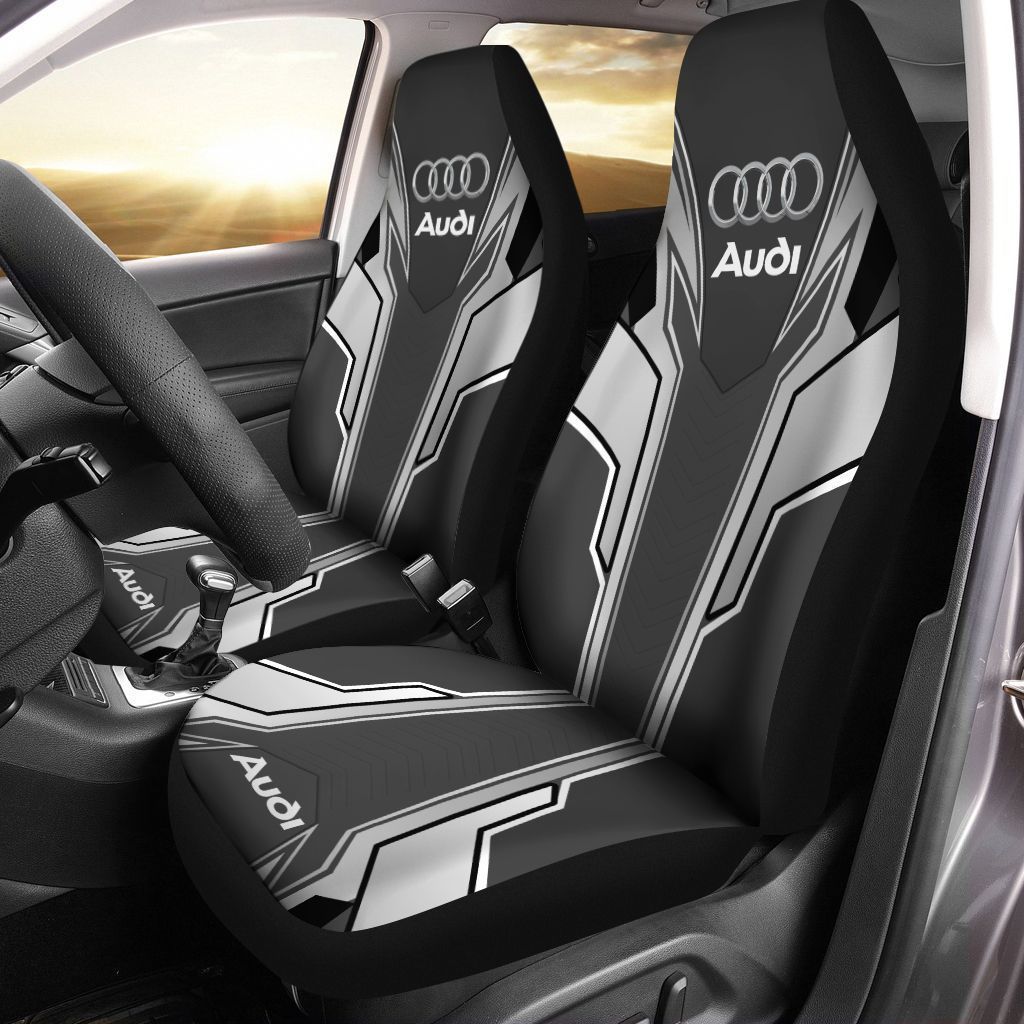 Audi Pvt-Ha Car Seat Cover (Set Of 2) Ver1 (Grey) 