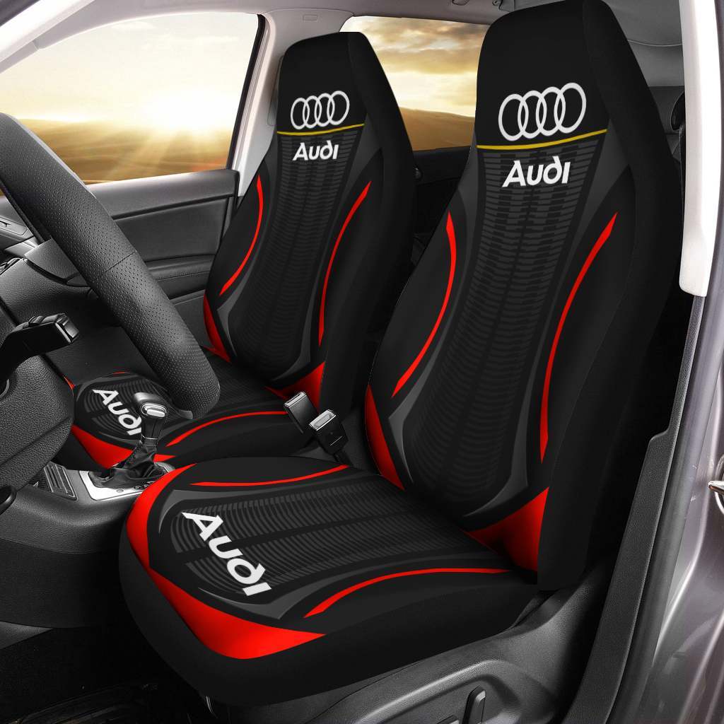 Audi Pvt-Hl Car Seat Cover (Set Of 2) Ver 1 (Red) 