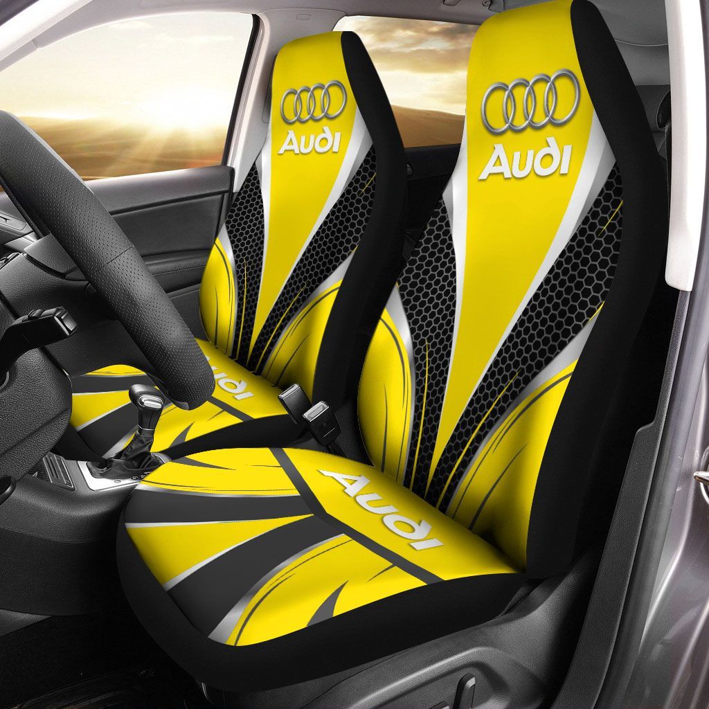 Audi Pvt-Nh Car Seat Cover (Set Of 2) Ver 4 (Yellow)
