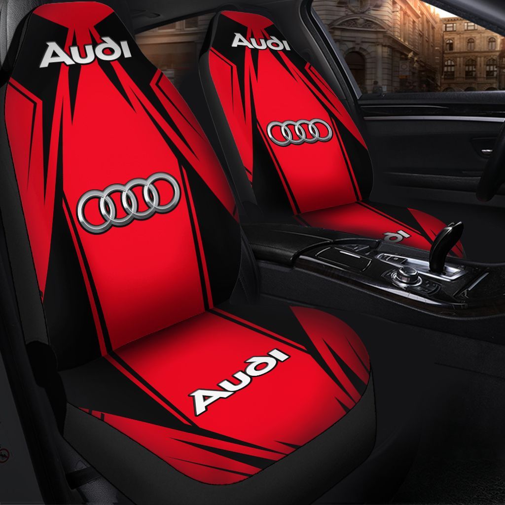 Audi Pvt-Ql Car Seat Cover (Set Of 2) Ver 3 (Red)