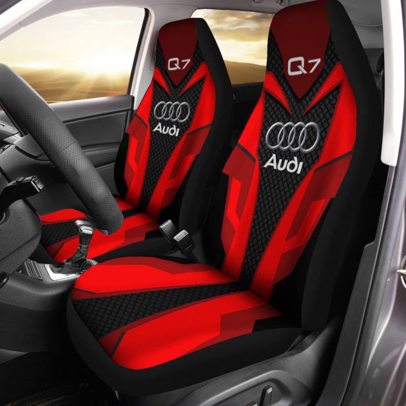 Audi Q7 LPH Car Seat Cover (Set of 2) Ver 1 (Red) 