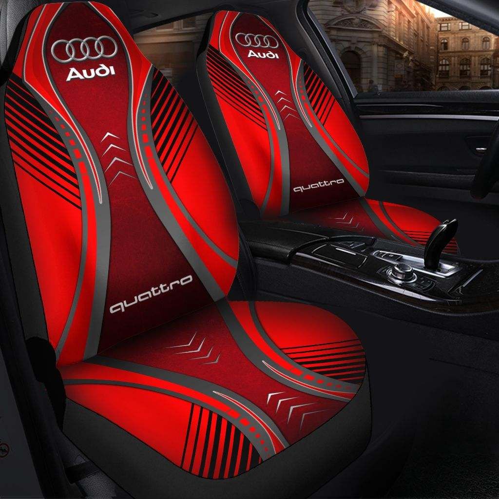 Audi Quattro Ttt-Hl Car Seat Cover (Set Of 2) Ver 2 (Red) 