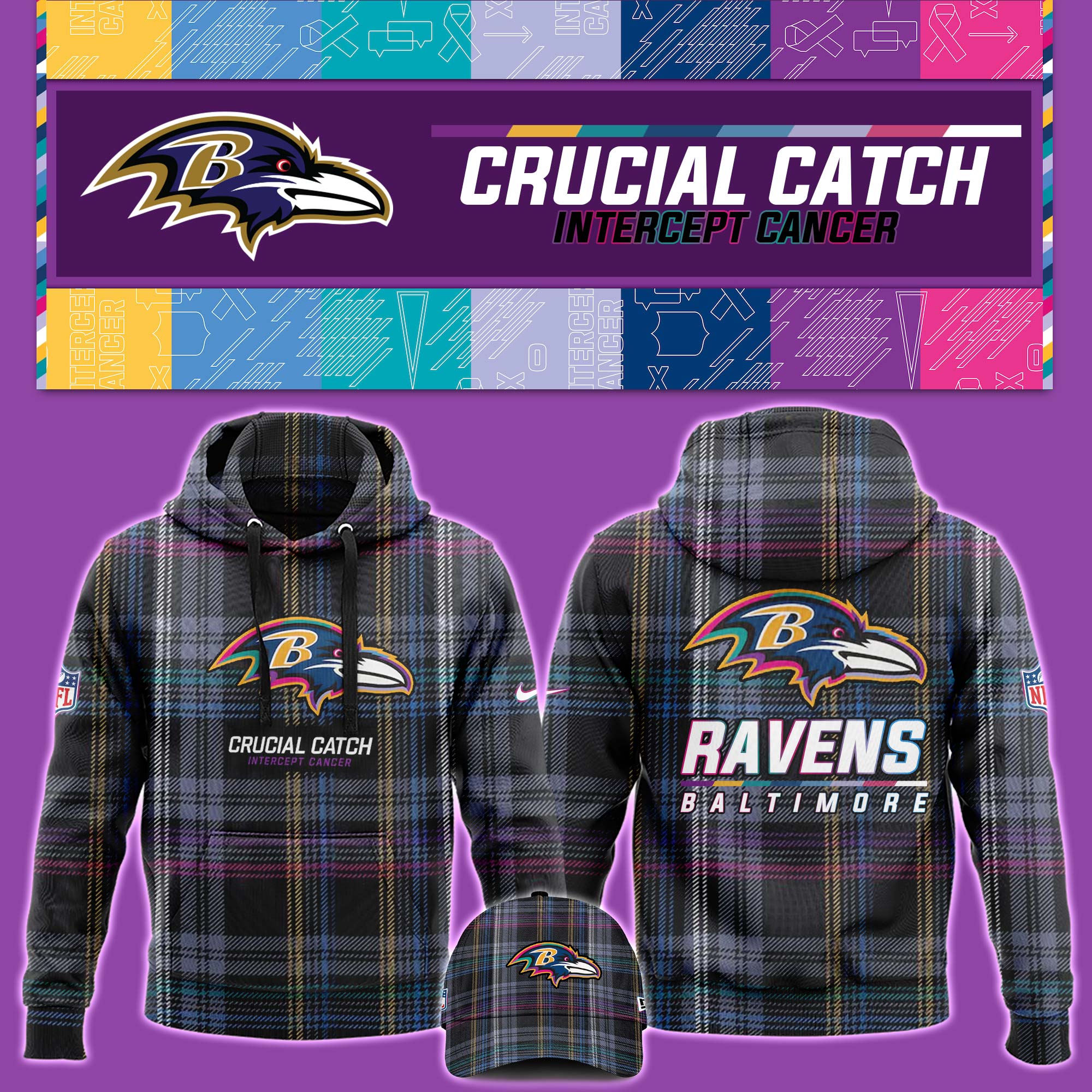 Baltimore Raven Crucial Catch Hoodie 