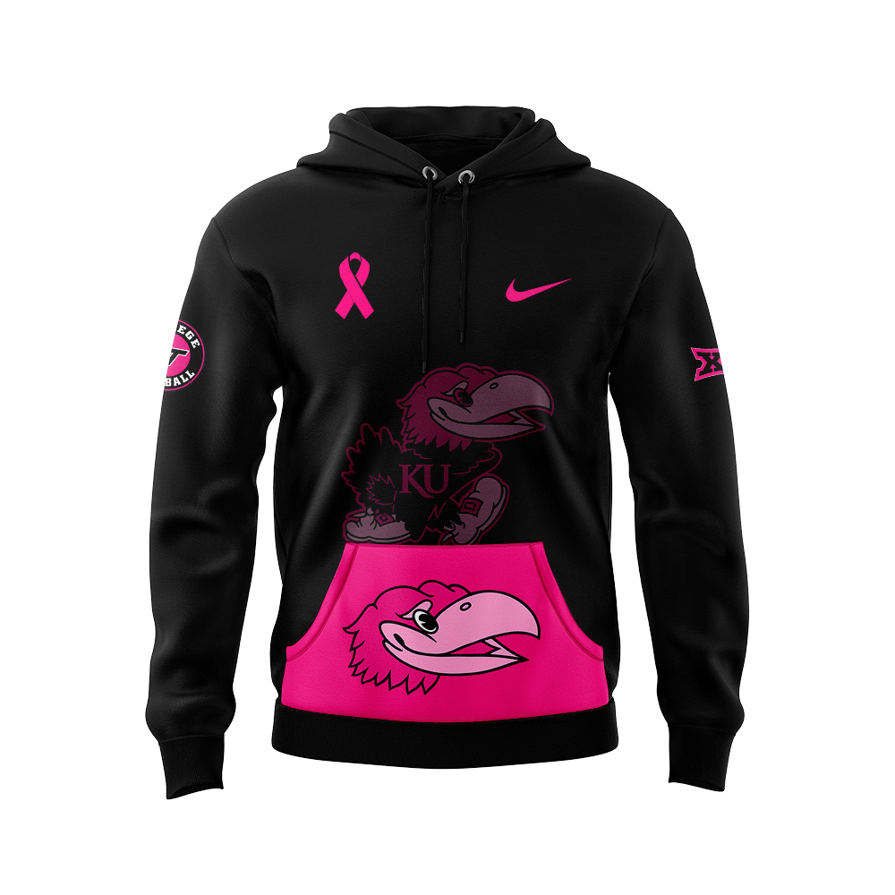 Black Kansas Jayhawks football Crucial Catch Club Pullover Hoodie 