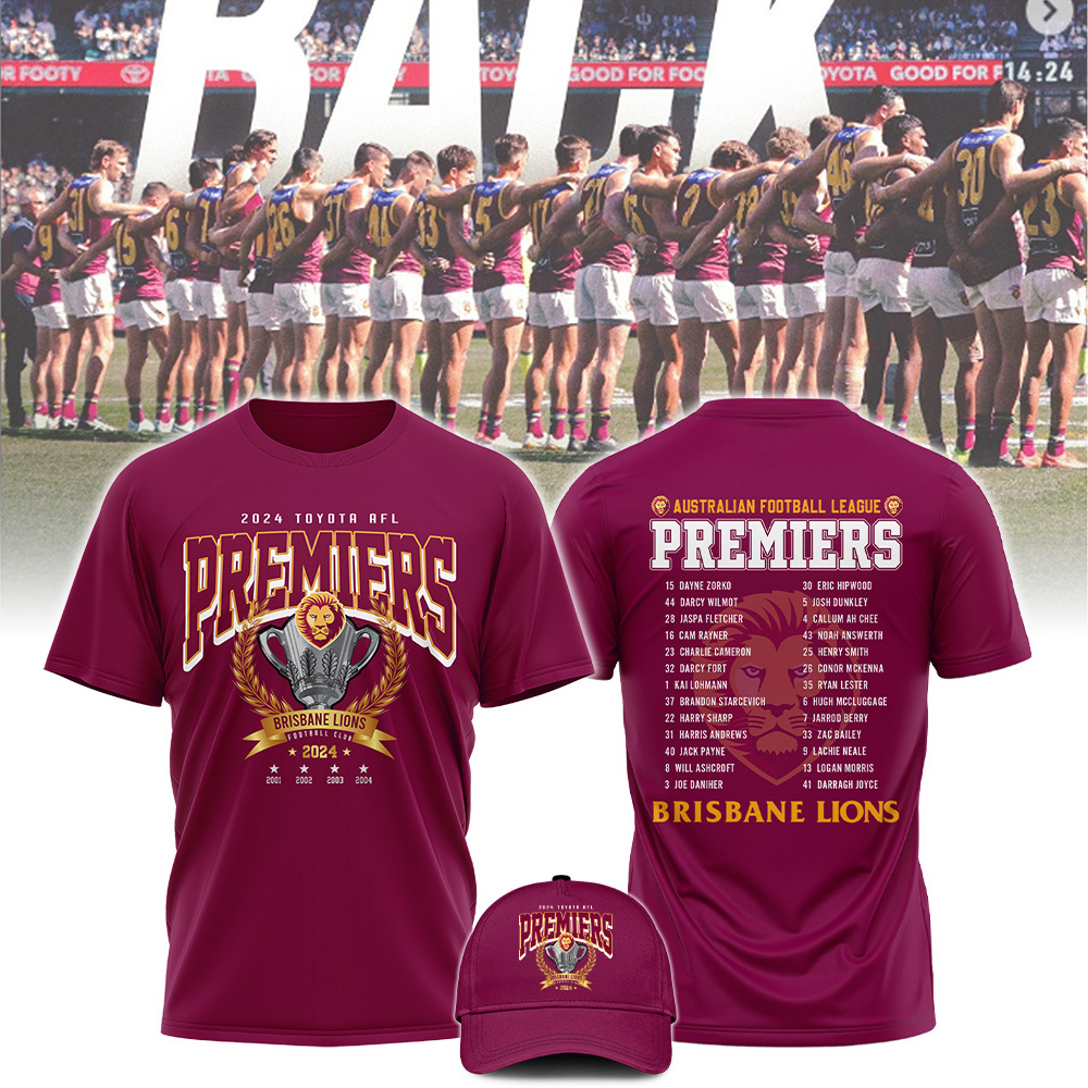 Brisbane Lions  Premiers Tshirt Version 2 