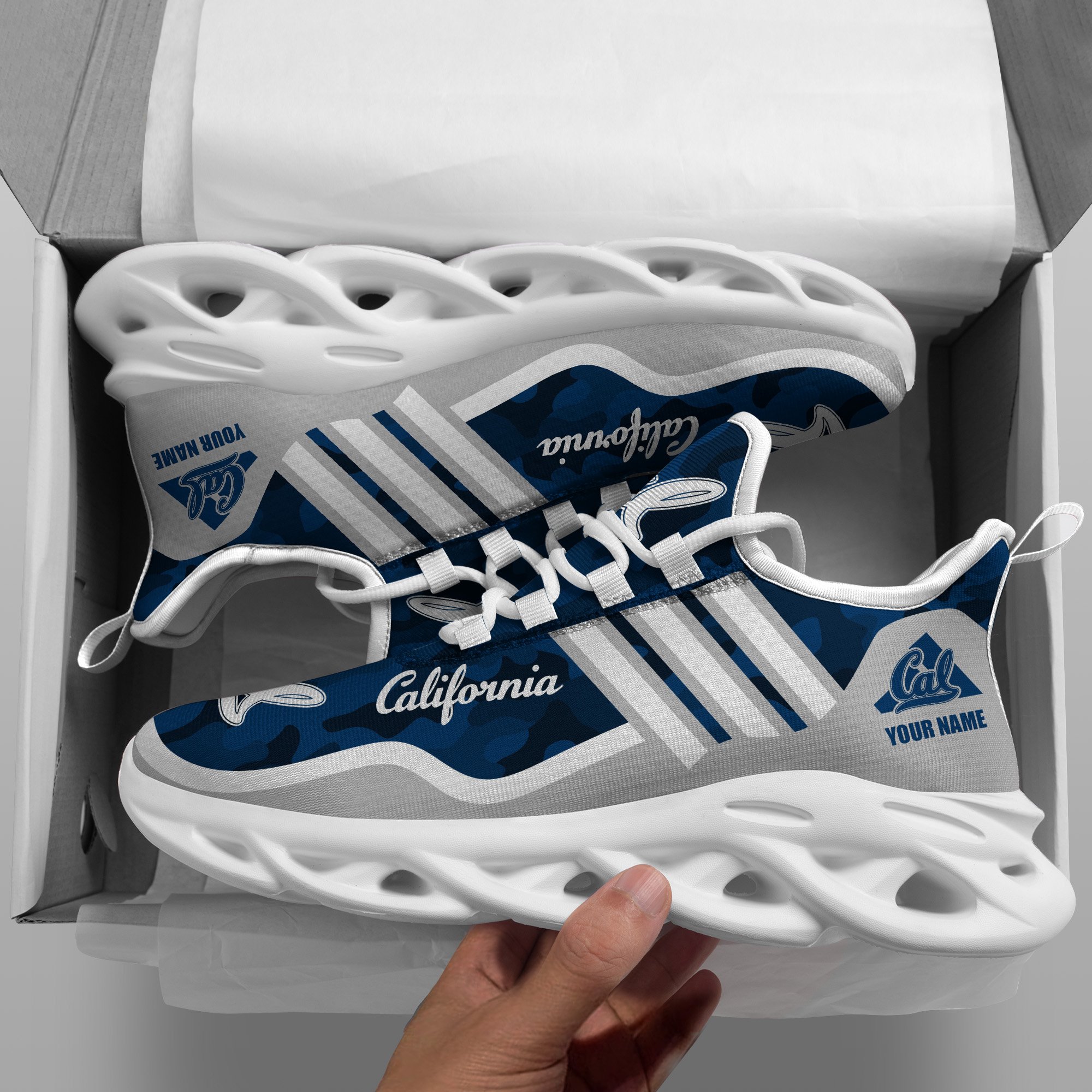 California Golden Bears Black Max Soul Shoes 2025 Versions Custom Name 466