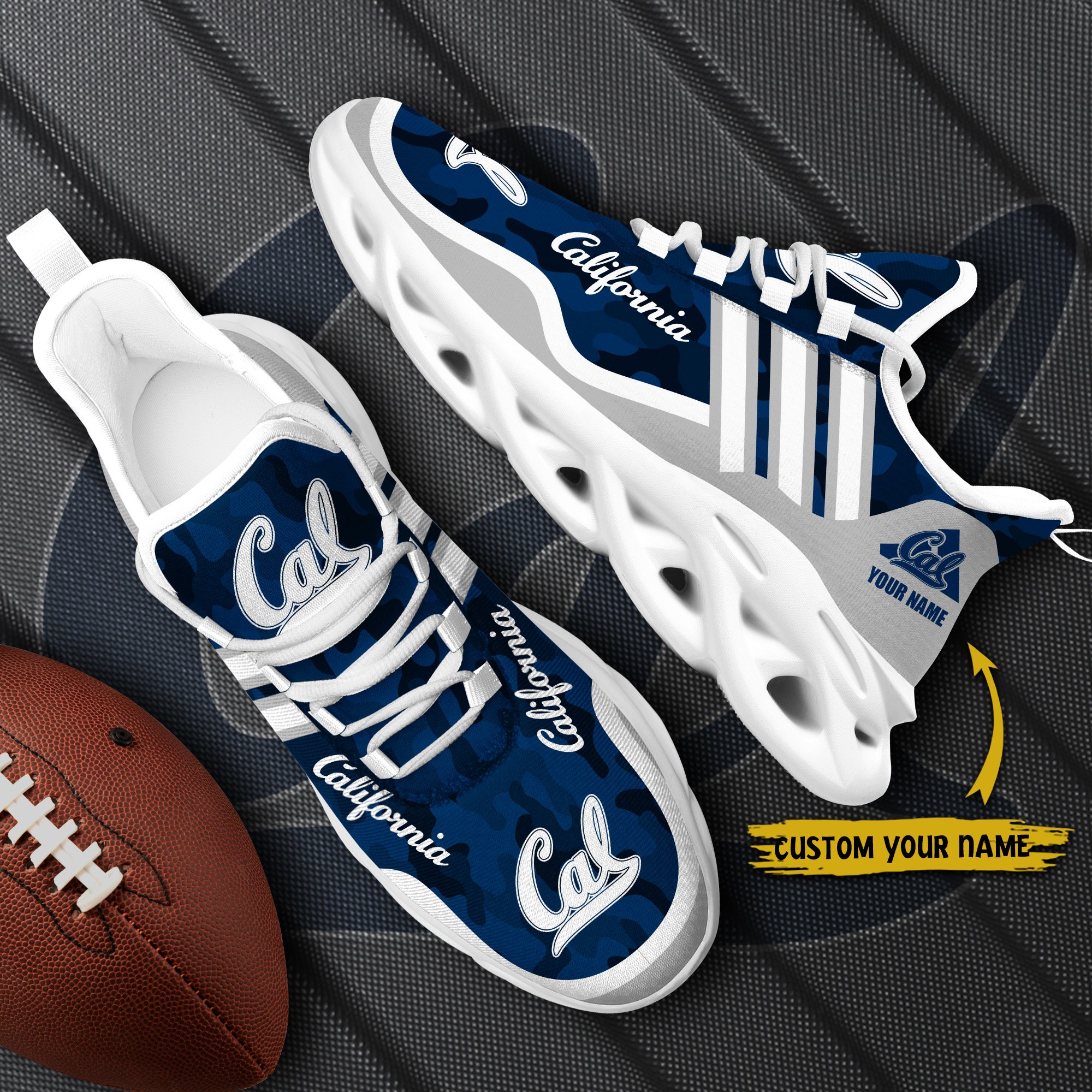 California Golden Bears Black Max Soul Shoes 2025 Versions Custom Name 466