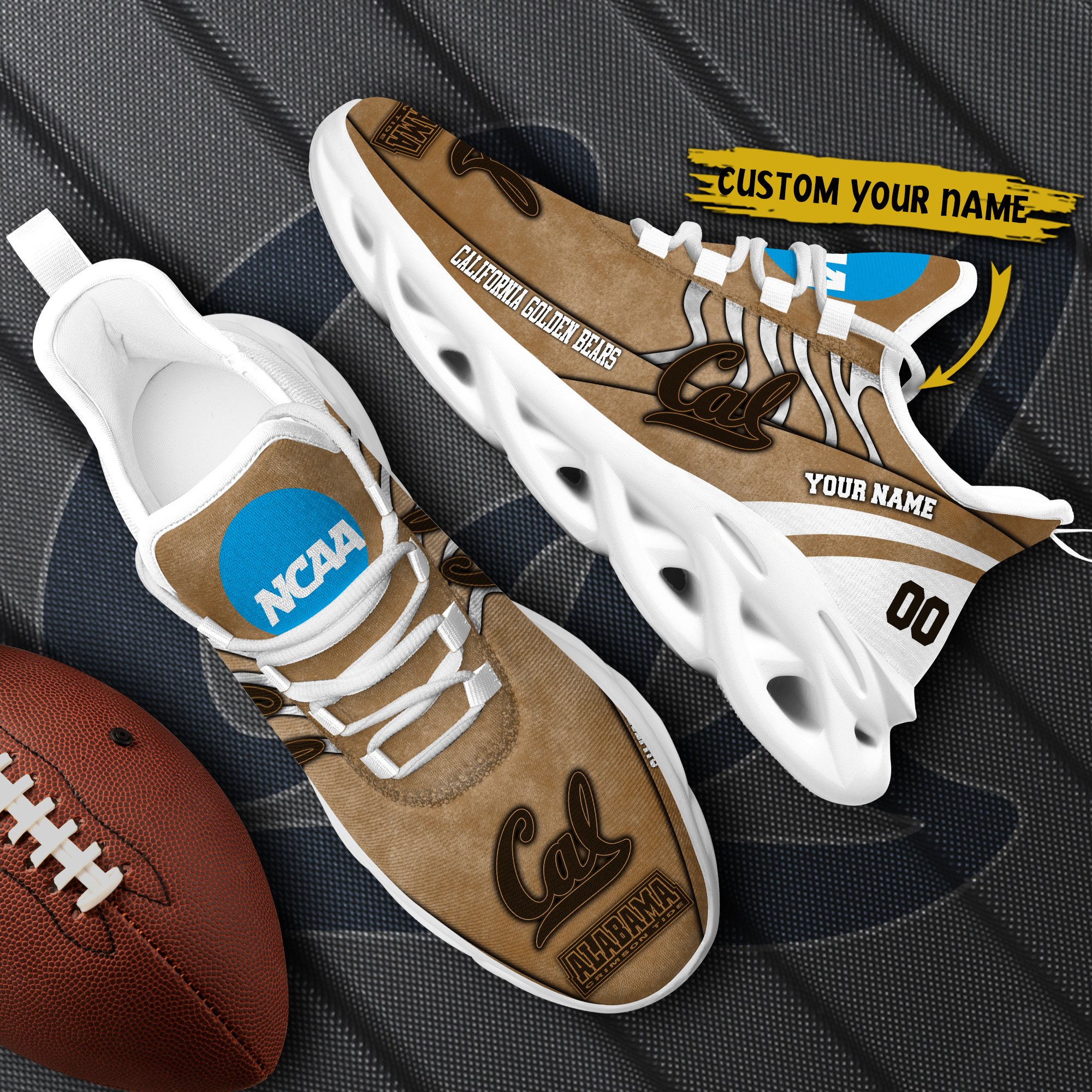 California Golden Bears Black Max Soul Shoes 2025 Versions Custom Your Name And Number 312