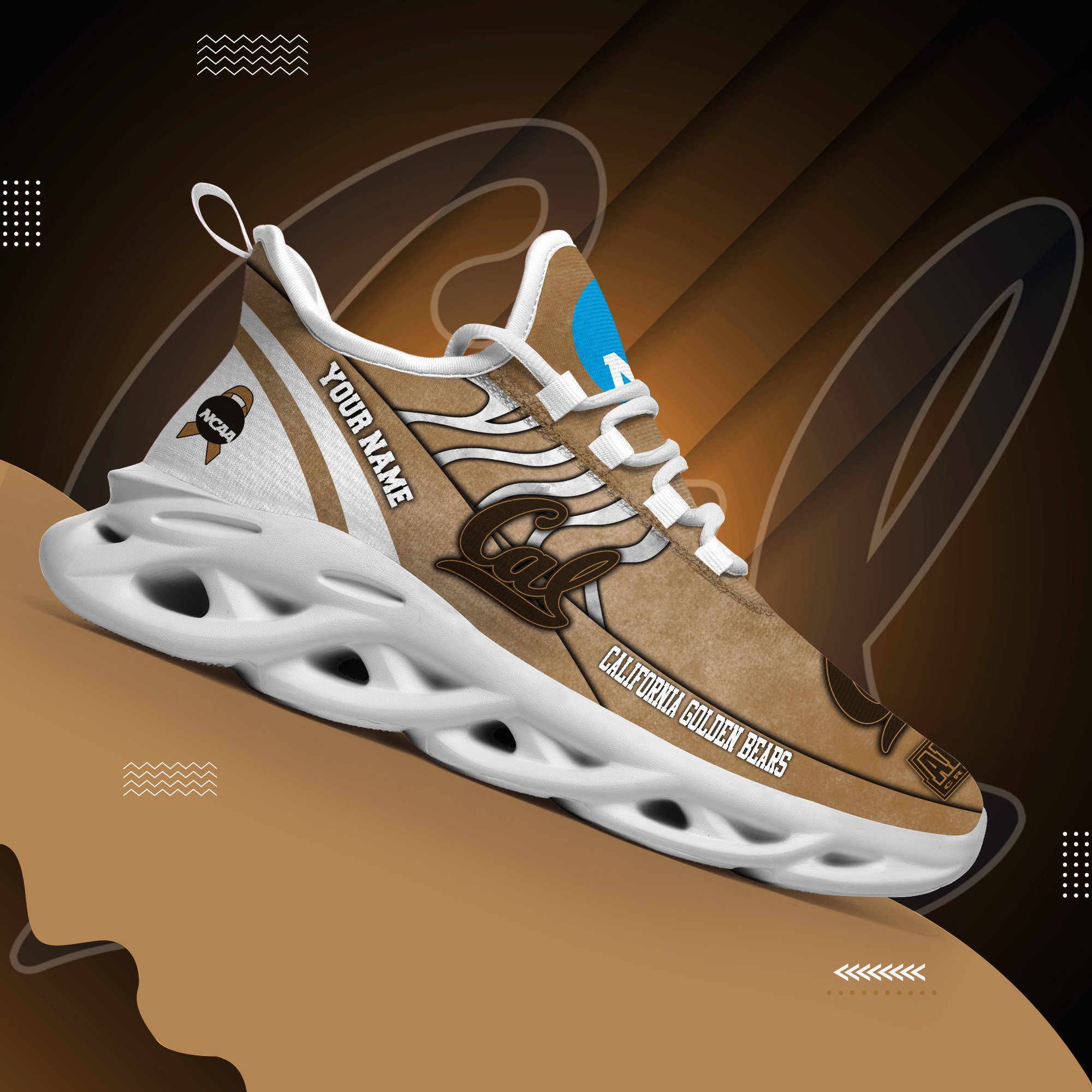 California Golden Bears Black Max Soul Shoes 2025 Versions Custom Your Name And Number 312