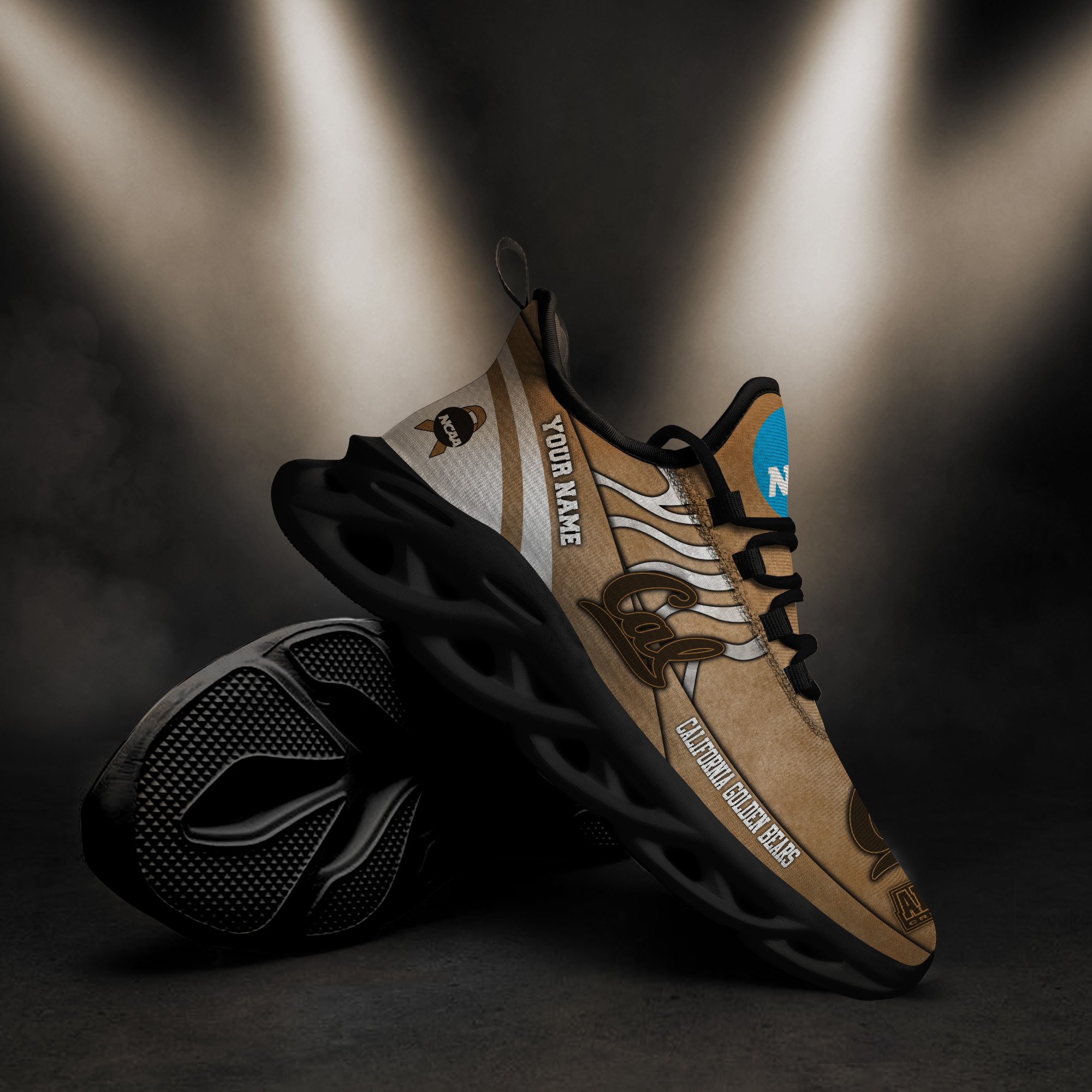 California Golden Bears Black Max Soul Shoes 2025 Versions Custom Your Name And Number 312