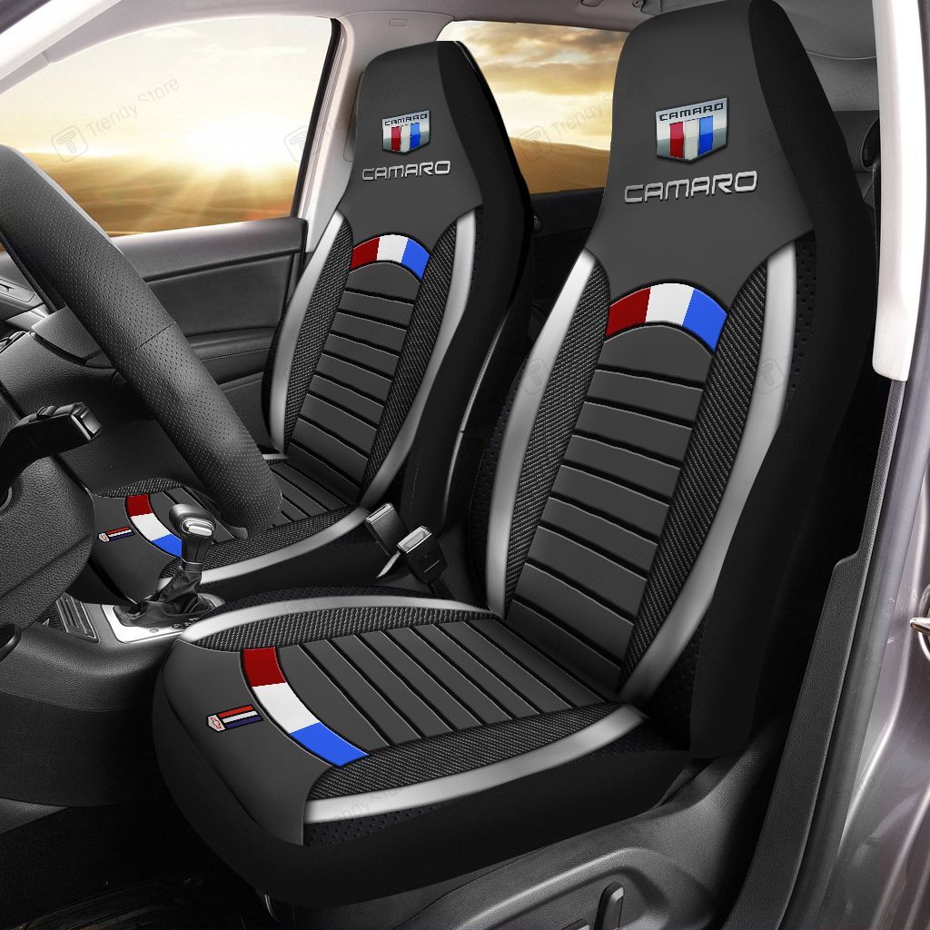 Camaro Car Seat Cover (Set Of 2) - Grey 
