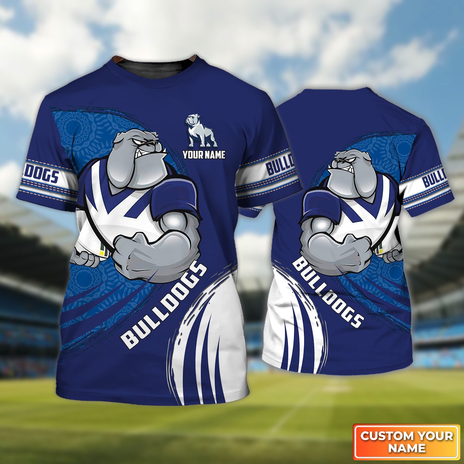 CanterburyBankstown Bulldogs Personalized Name 3D Tshirt Gift For   Fan Tad 01 