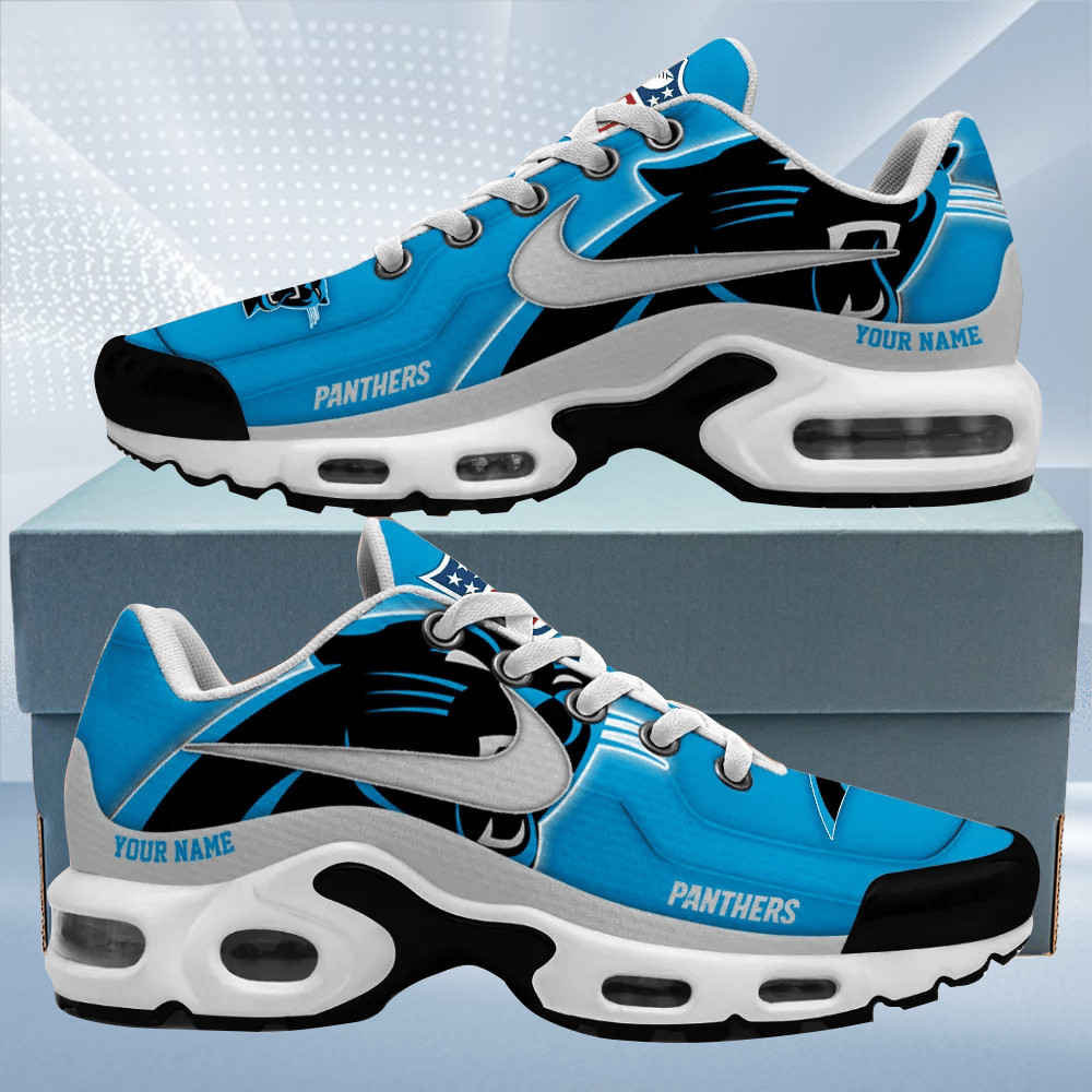 Carolina Panthers Personalized Name Team Mix Colors V1 TN Air Max Shoes Air Cushion Sneakers