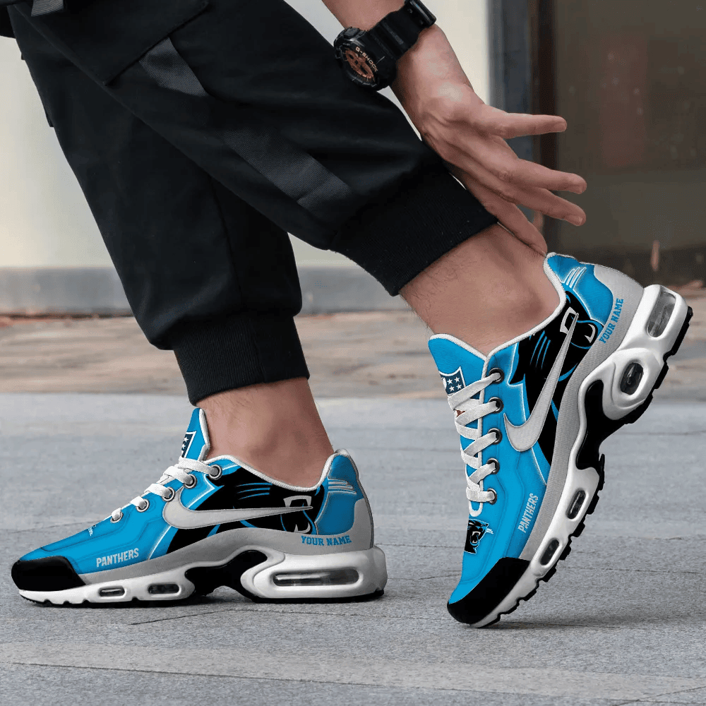 Carolina Panthers Personalized Name Team Mix Colors V1 TN Air Max Shoes Air Cushion Sneakers