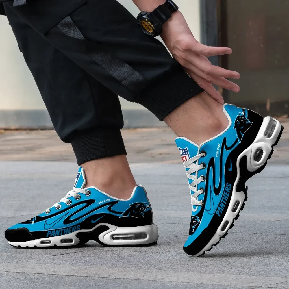 Carolina Panthers Personalized Name Team Mix Colors V2 TN Air Max Shoes Air Cushion Sneakers
