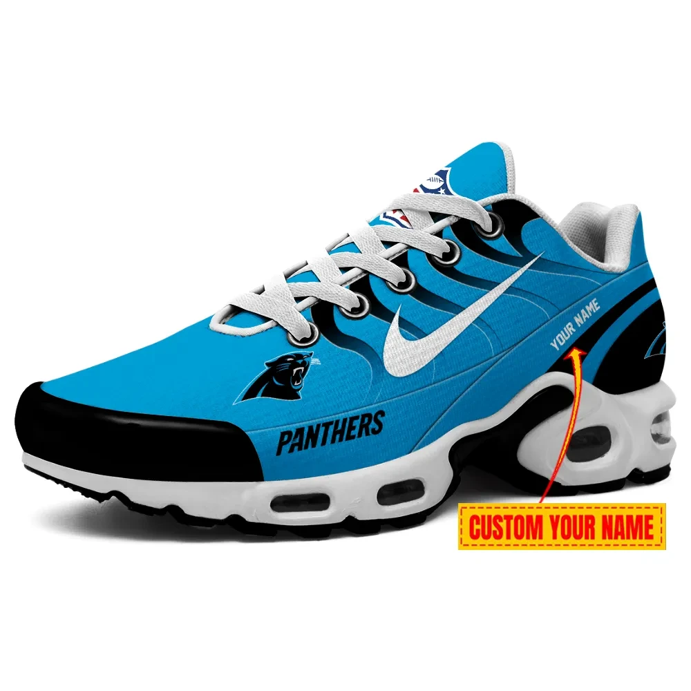 Carolina Panthers Personalized Name Team Mix Colors V3 TN Air Max Shoes Air Cushion Sneakers