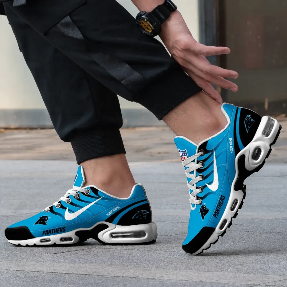Carolina Panthers Personalized Name Team Mix Colors V3 TN Air Max Shoes Air Cushion Sneakers