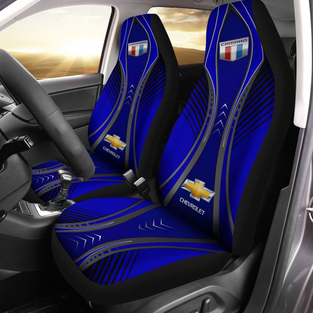 Chevrolet Camaro Lph-Hl Car Seat Cover (Set Of 2) Ver 2 (Blue)