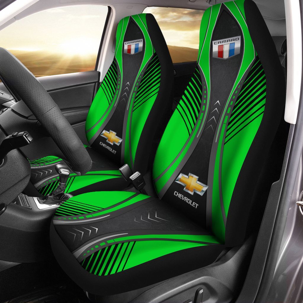 Chevrolet Camaro Lph-Hl Car Seat Cover (Set Of 2) Ver 2 (Green)