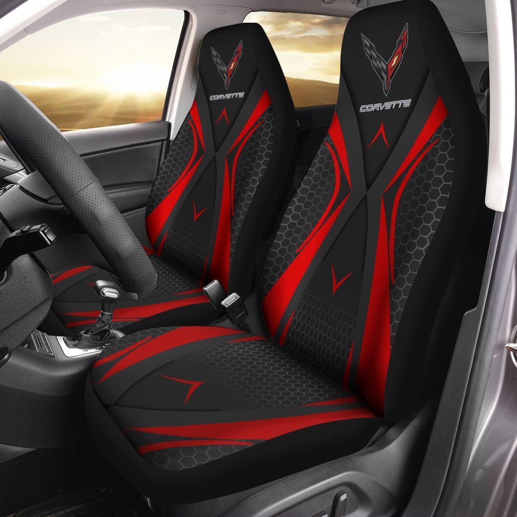 Chevrolet Corvette C8 Nct-Ht Car Seat Cover (Set Of 2) Ver 1 (Red)