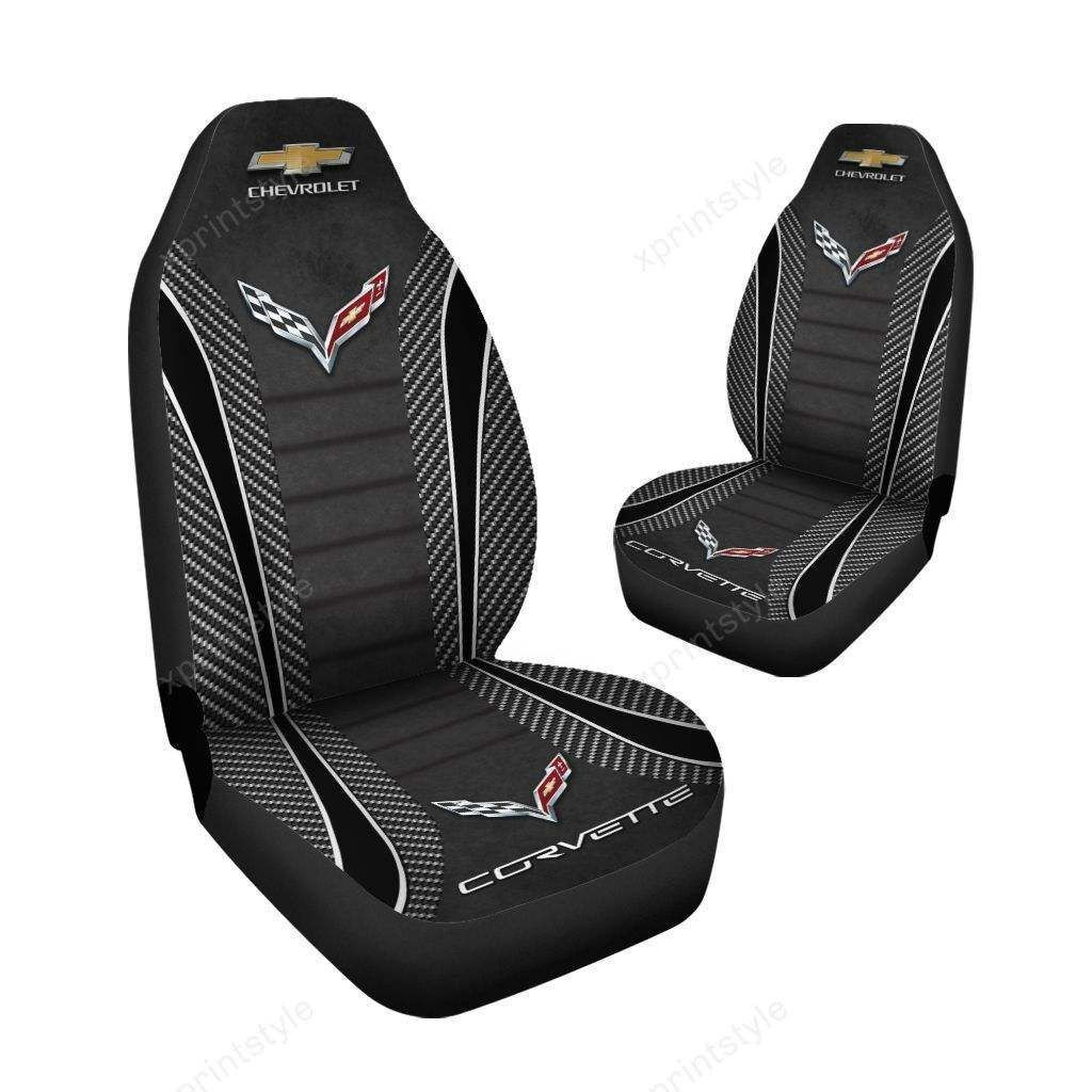 CHEVROLET CORVETTE CAR SEAT COVER ( SET OF 2 ) VER 3