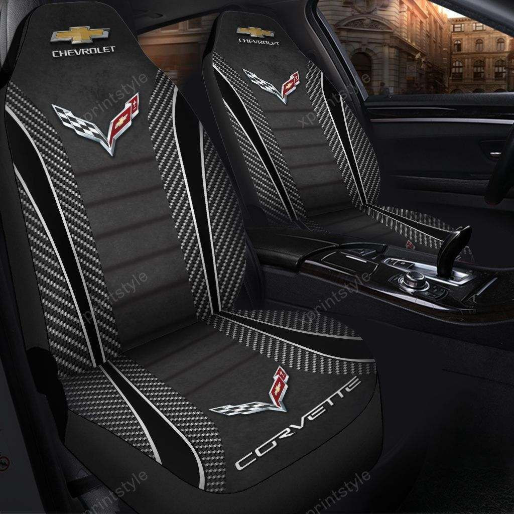 CHEVROLET CORVETTE CAR SEAT COVER ( SET OF 2 ) VER 3