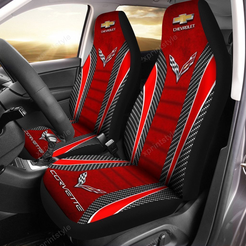 CHEVROLET CORVETTE CAR SEAT COVER ( SET OF 2 ) VER 4