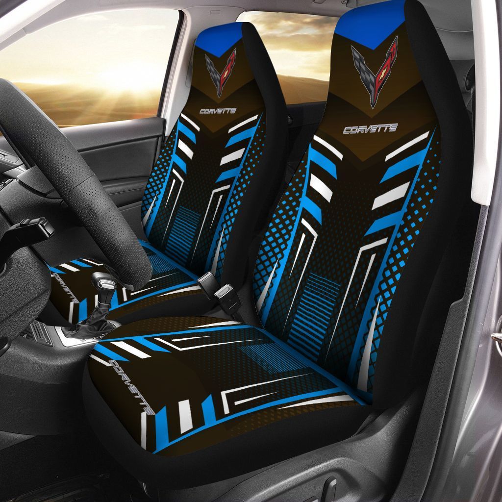 Chevrolet Corvette Nct-Ht Car Seat Cover (Set Of 2) Ver 10 (Blue)