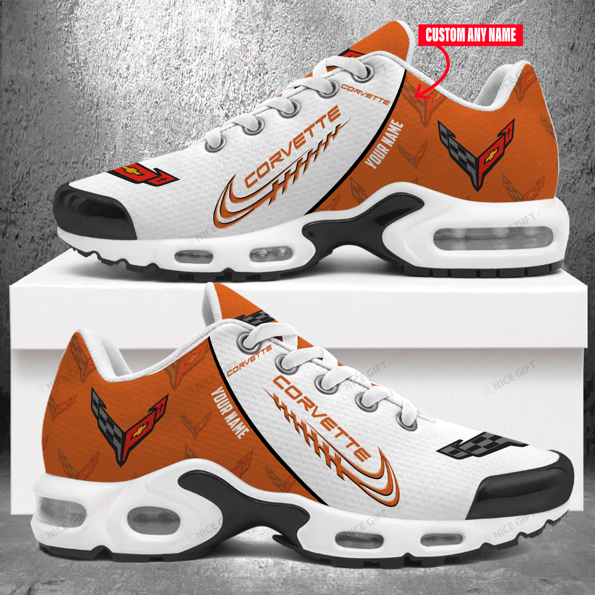Chevrolet Corvette (Your Name) TN Sneakers S5B3