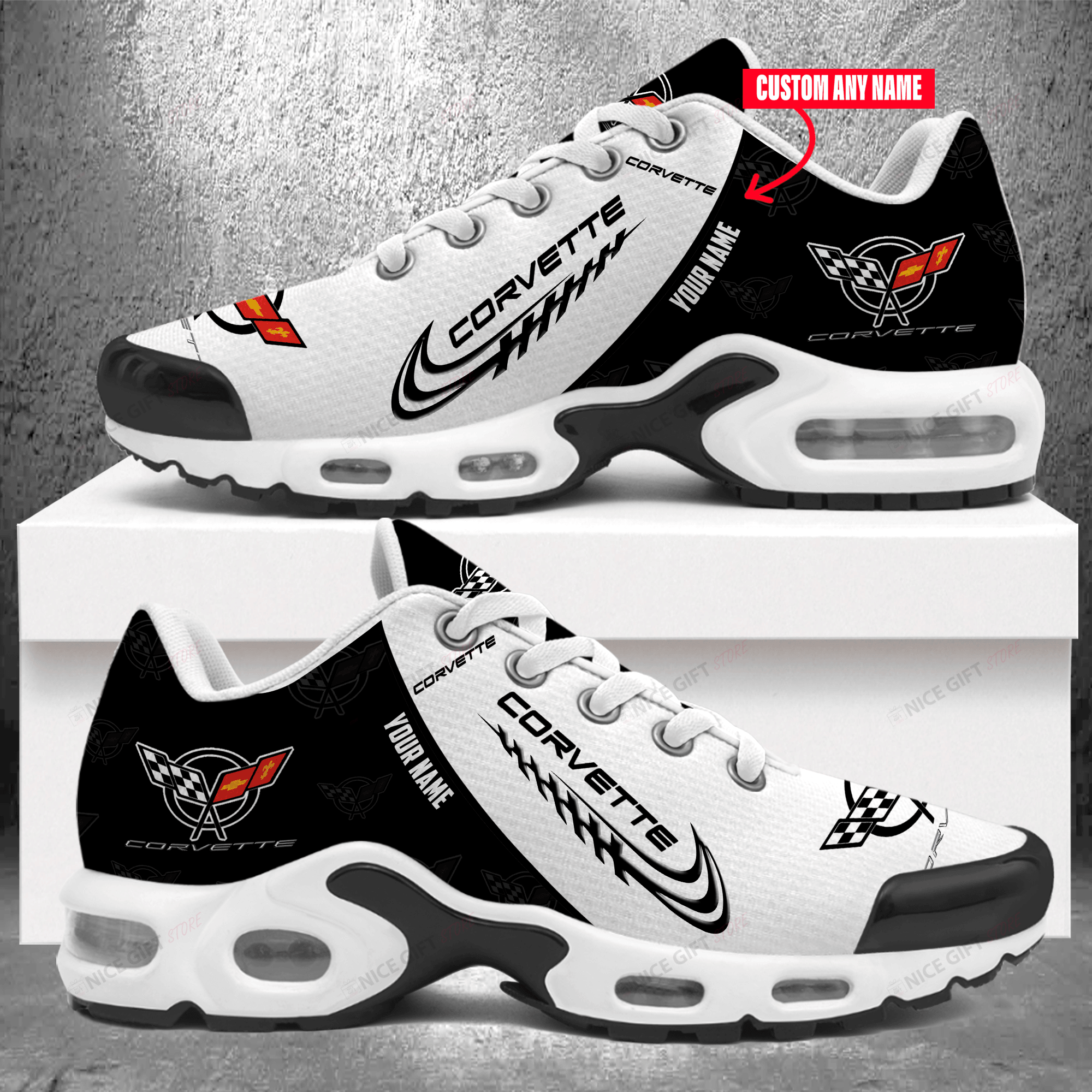 Chevrolet Corvette (Your Name) TN Sneakers V2W7