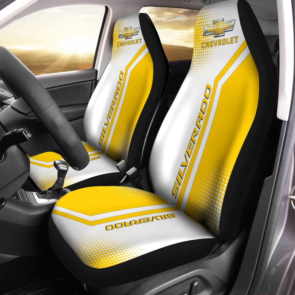 Chevrolet Silverado Car Seat Cover (Set Of 2) Yellow