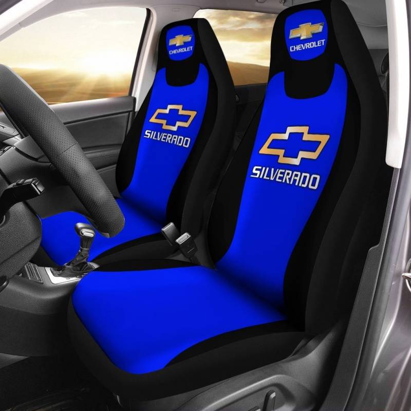 Chevrolet Silverado- LPH Car Seat Cover (Set of 2) Ver1 (Blue) 