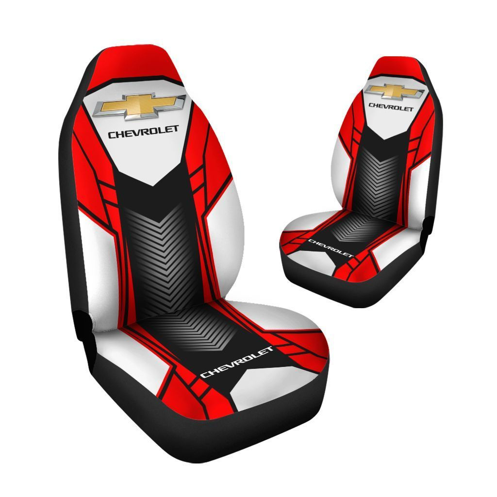 Chevrolet tll Car Seat Cover (Set of 2) Ver 1 (Red)