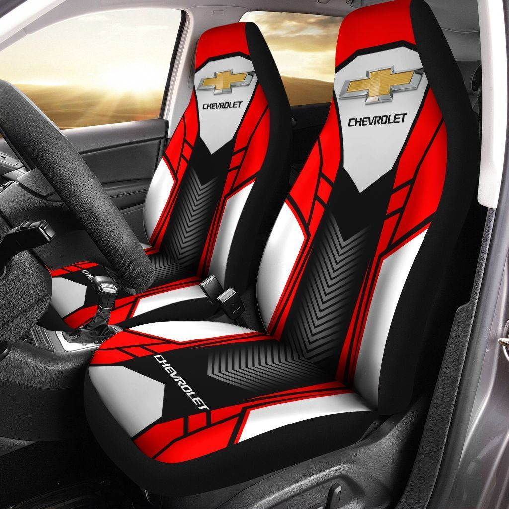 Chevrolet tll Car Seat Cover (Set of 2) Ver 1 (Red) 