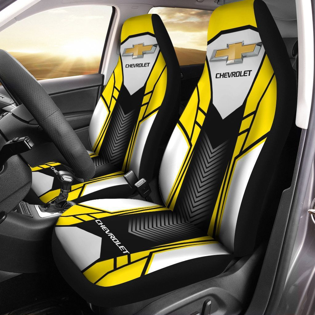 Chevrolet tll Car Seat Cover (Set of 2) Ver 1 (Yellow) 